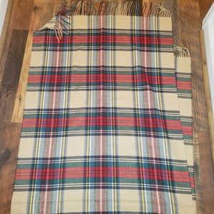 Cashmere feel plaid wrap/scarf